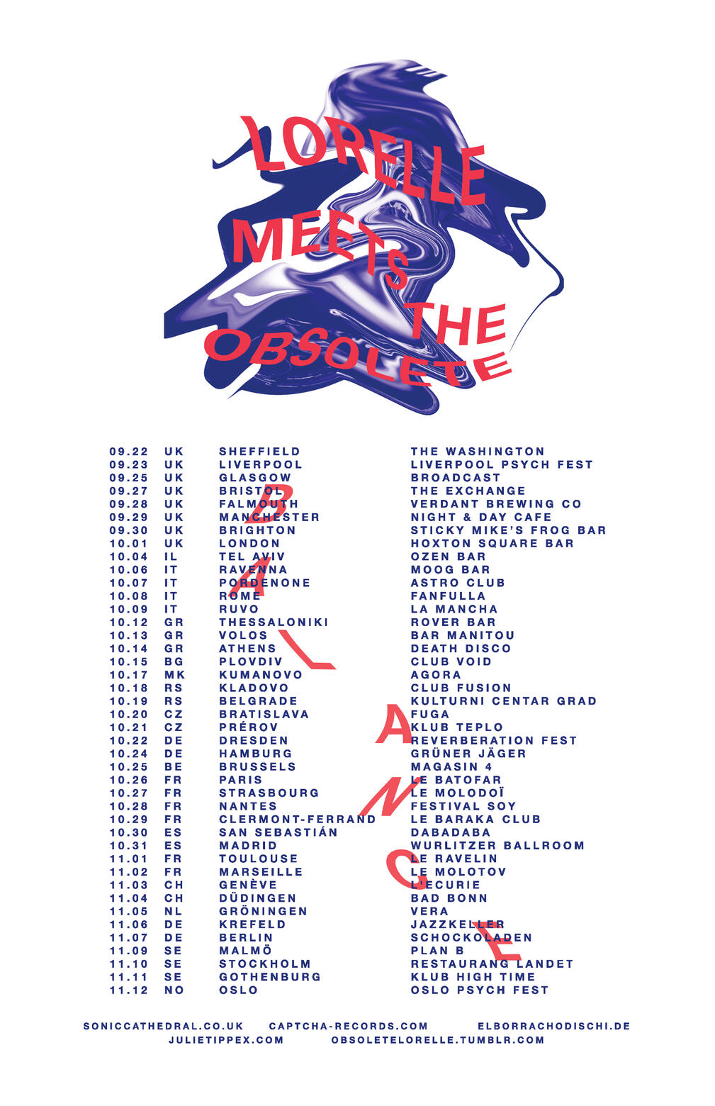 Lorelle Meets The Obsolete - EU/UK Tour 2016 Lorelle Meets The Obsolete - EU/UK Tour 2016